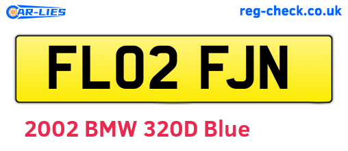 FL02FJN are the vehicle registration plates.