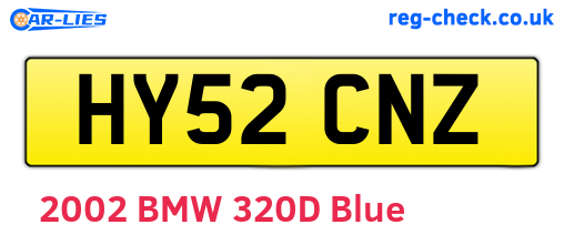 HY52CNZ are the vehicle registration plates.
