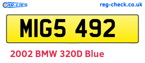 MIG5492 are the vehicle registration plates.