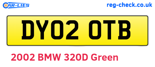 DY02OTB are the vehicle registration plates.