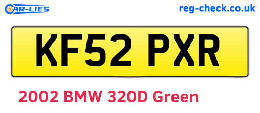 KF52PXR are the vehicle registration plates.