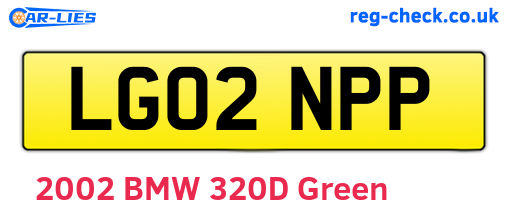 LG02NPP are the vehicle registration plates.