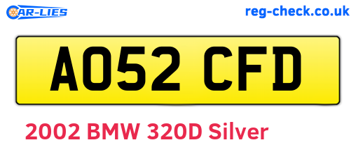 AO52CFD are the vehicle registration plates.