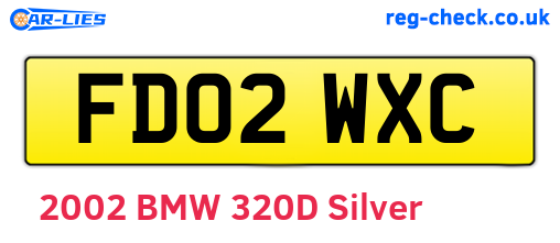 FD02WXC are the vehicle registration plates.