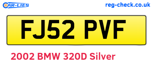 FJ52PVF are the vehicle registration plates.
