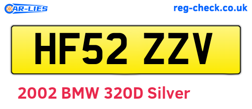 HF52ZZV are the vehicle registration plates.
