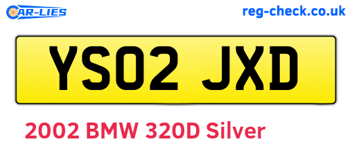 YS02JXD are the vehicle registration plates.