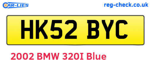 HK52BYC are the vehicle registration plates.