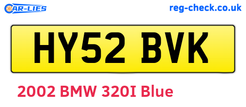 HY52BVK are the vehicle registration plates.