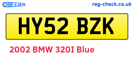 HY52BZK are the vehicle registration plates.