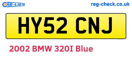 HY52CNJ are the vehicle registration plates.