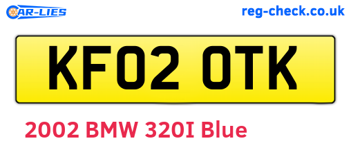 KF02OTK are the vehicle registration plates.