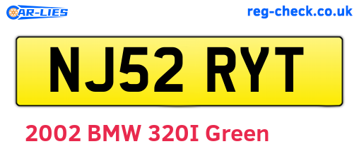 NJ52RYT are the vehicle registration plates.