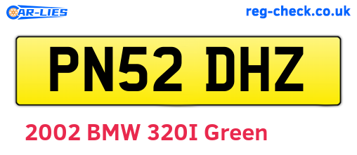 PN52DHZ are the vehicle registration plates.