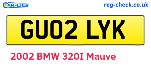 GU02LYK are the vehicle registration plates.