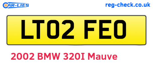 LT02FEO are the vehicle registration plates.