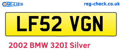 LF52VGN are the vehicle registration plates.