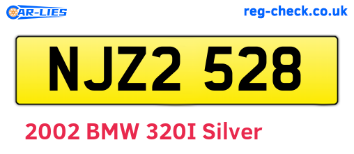 NJZ2528 are the vehicle registration plates.