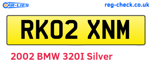 RK02XNM are the vehicle registration plates.