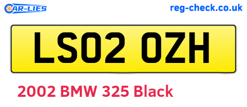 LS02OZH are the vehicle registration plates.