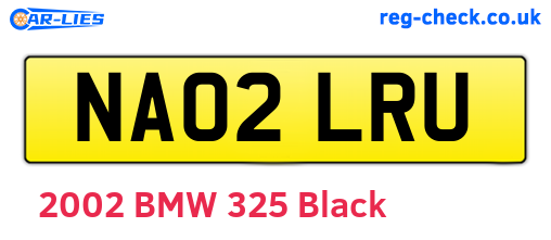 NA02LRU are the vehicle registration plates.