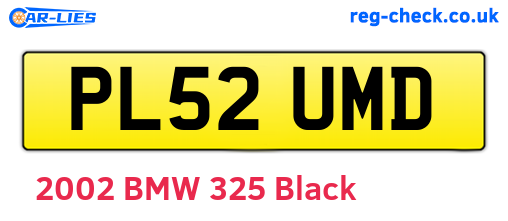 PL52UMD are the vehicle registration plates.