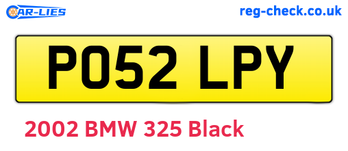 PO52LPY are the vehicle registration plates.