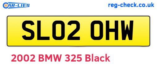 SL02OHW are the vehicle registration plates.