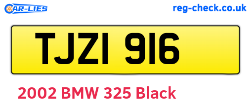 TJZ1916 are the vehicle registration plates.