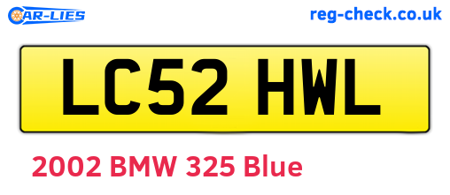 LC52HWL are the vehicle registration plates.