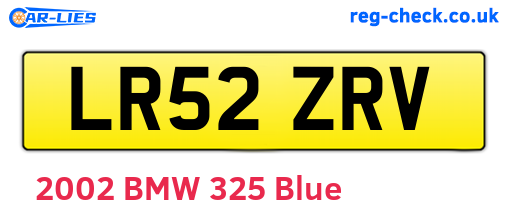 LR52ZRV are the vehicle registration plates.