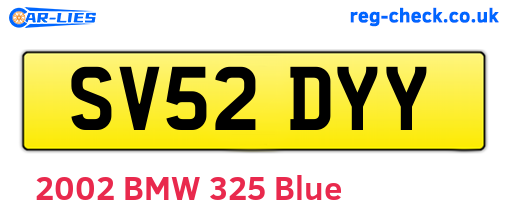 SV52DYY are the vehicle registration plates.
