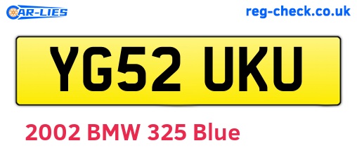 YG52UKU are the vehicle registration plates.
