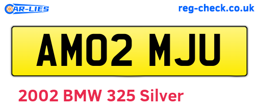 AM02MJU are the vehicle registration plates.