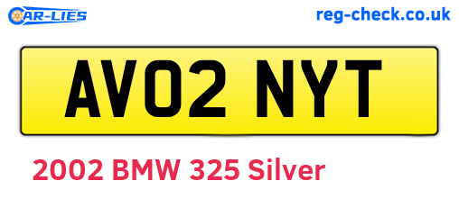 AV02NYT are the vehicle registration plates.