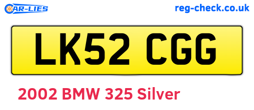LK52CGG are the vehicle registration plates.