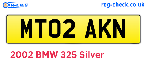 MT02AKN are the vehicle registration plates.
