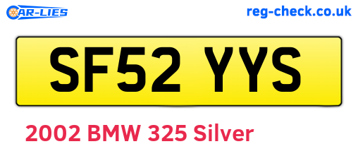 SF52YYS are the vehicle registration plates.