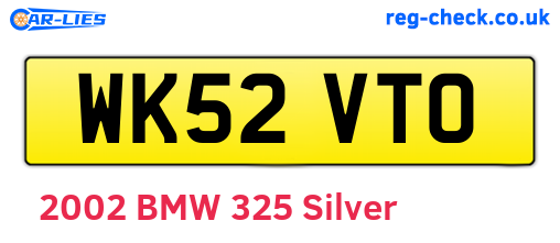 WK52VTO are the vehicle registration plates.