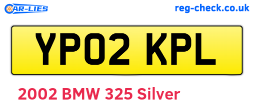 YP02KPL are the vehicle registration plates.