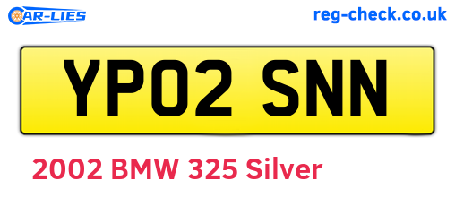 YP02SNN are the vehicle registration plates.