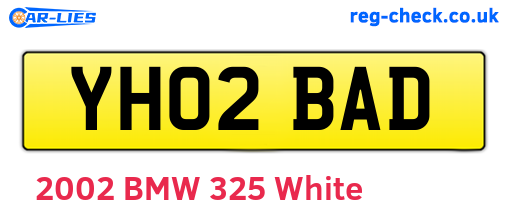 YH02BAD are the vehicle registration plates.