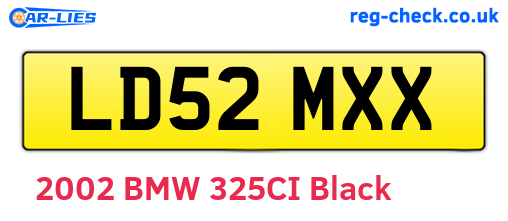 LD52MXX are the vehicle registration plates.