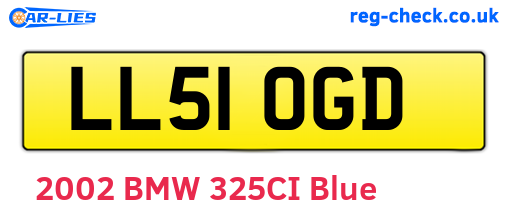 LL51OGD are the vehicle registration plates.