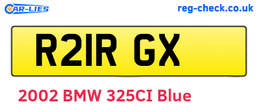 R21RGX are the vehicle registration plates.