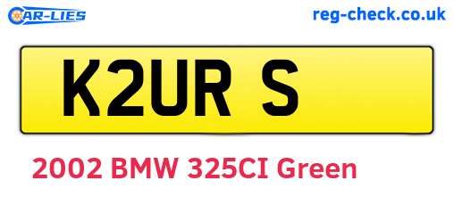 K2URS are the vehicle registration plates.