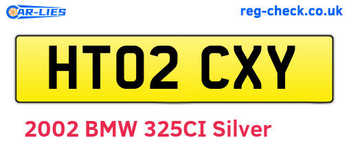 HT02CXY are the vehicle registration plates.