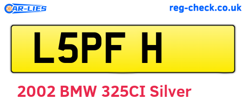 L5PFH are the vehicle registration plates.