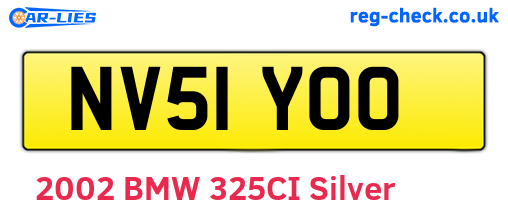 NV51YOO are the vehicle registration plates.