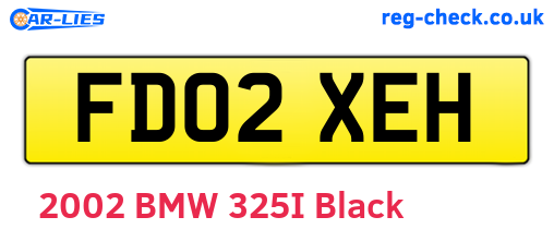 FD02XEH are the vehicle registration plates.